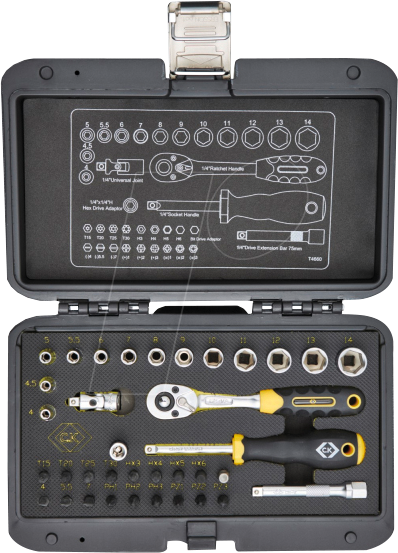 CK T4660 - Steckschlüsselsatz, Multi, 1/4'', 36 -teilig