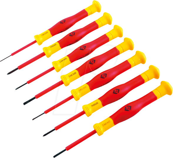 CK T4897 - VDE/1000V Präzisionsschraubendrehersatz, 7-teilig