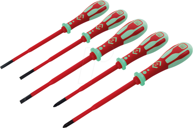 CK T49283PD - Dextro VDE Slim Schraubendrehersatz, 5-teilig, phosphorisierend