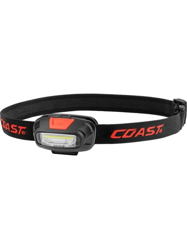 COAST FL13 - LED-Stirnleuchte FL13, 250 lm, schwarz / rot, IPX4, 2x AAA