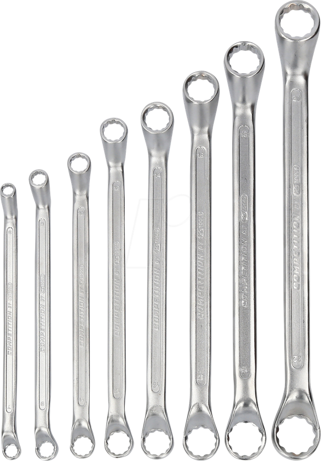 COM 512.0218 - COMPETITION Doppel-Ringschlüssel-Satz, gekröpft, 8-tlg