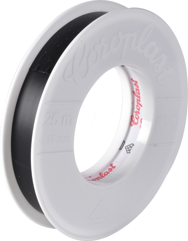 CORO 1437 - Elektroisolierband 301 KB4, 25 m, 15 mm, schwarz