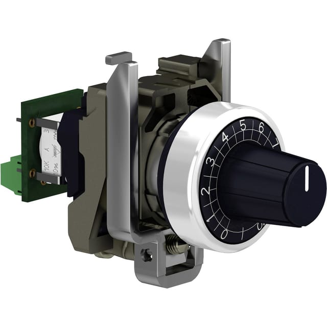 XB4BD912R4K7 - Potentiometer, Komplettgerät mit 4,7 kOhm-Widerstand, Metall