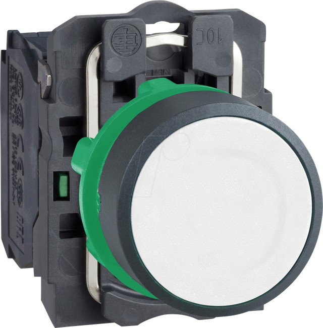 XB5AA11 - Drucktaster, Ø 22 mm, weiß, Kunststoff, Komplettgerät