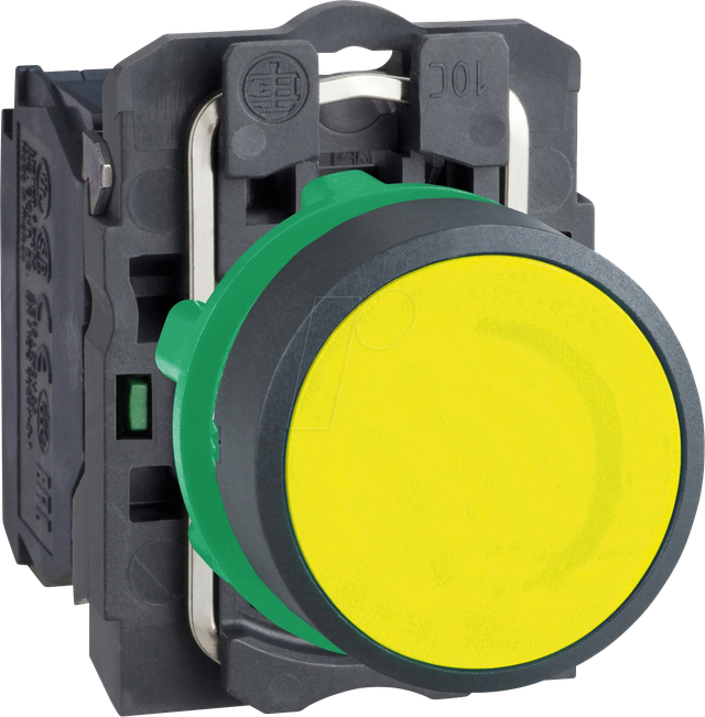 XB5AA51 - Drucktaster, Ø 22 mm, gelb, Kunststoff, Komplettgerät