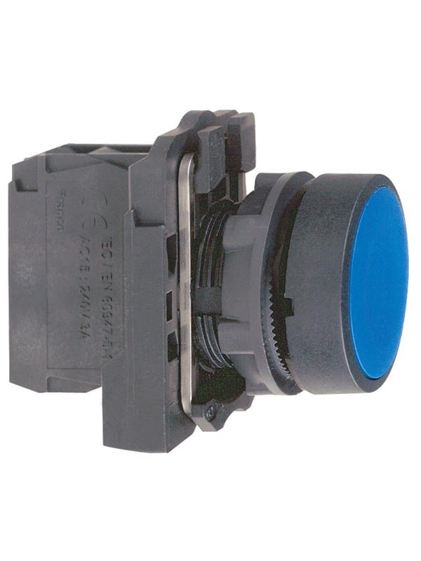 XB5AA61 - Drucktaster, Ø 22 mm, blau, Kunststoff, Komplettgerät