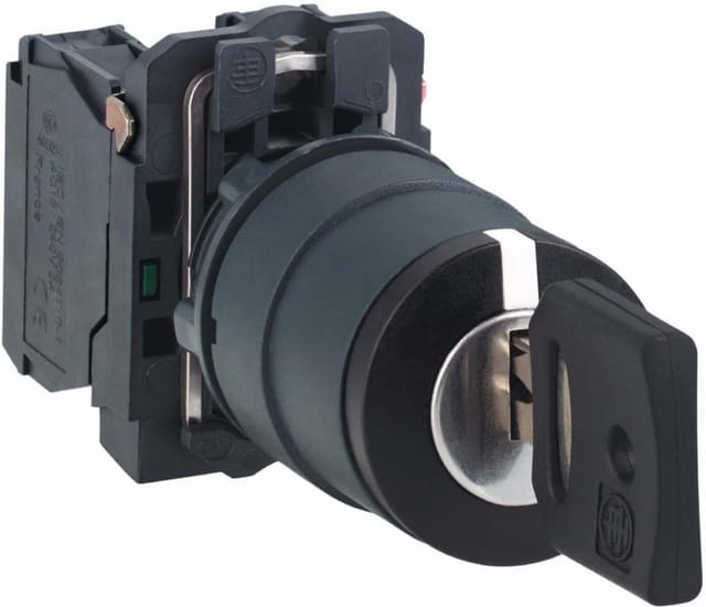 XB5AG61 - Schlüsselschalter, Harmony XB5, schwarz, 22mm, tastend, 1S