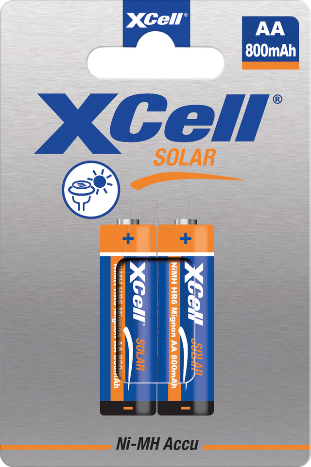XCELL 149447 - NiMh Akku, AA (Mignon), 800 mAh, 2er-Pack