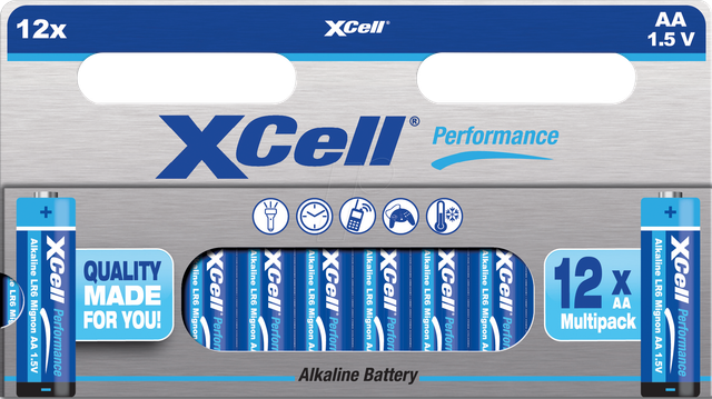 XCELL 149653 - Alkaline Batterie, AA (Mignon), 12er-Blister