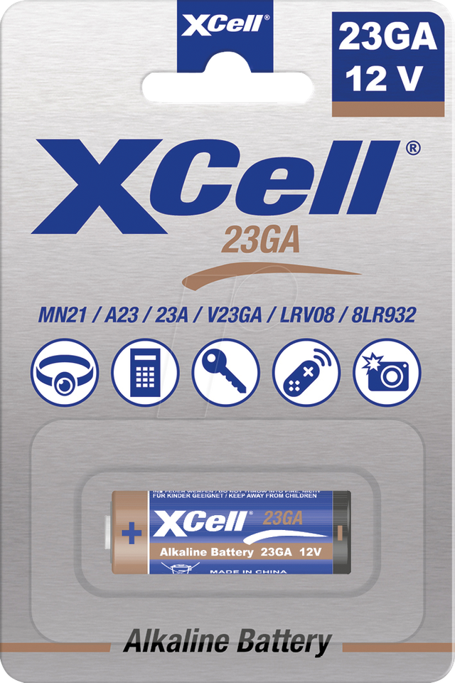 XCELL 23GA - Alkaline Batterie, 23GA, 1er Blister