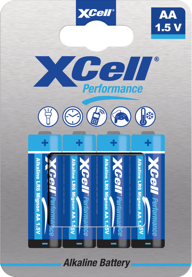 XCELL AA 4X - Alkaline Batterie, AA (Mignon), 4er Blister