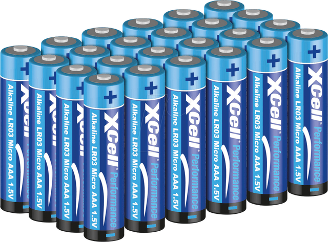 XCELL AAA 24X - Alkaline Batterie Performance LR03, AAA (Micro), 24er-Pack