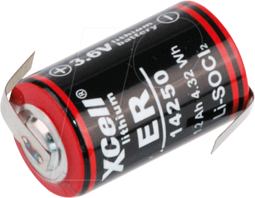 XCR14250 LFZ - Lithium Batterie, 1/2 AA, 1200 mAh, Z-Fahne, 1er-Pack