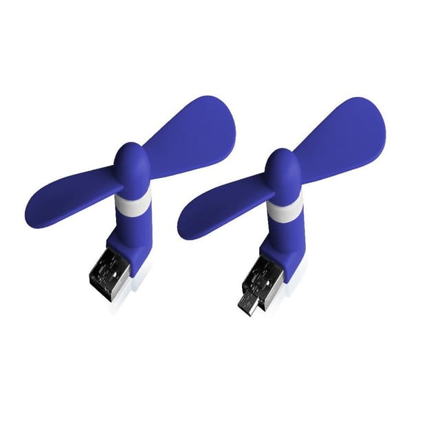 XLAYER 211041 - USB 2-in-1 Mini Ventilator, blau
