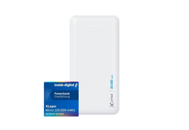 XLAYER 217286 - Powerbank, Micro, Li-Po, 20000 mAh, USB-C, weiß