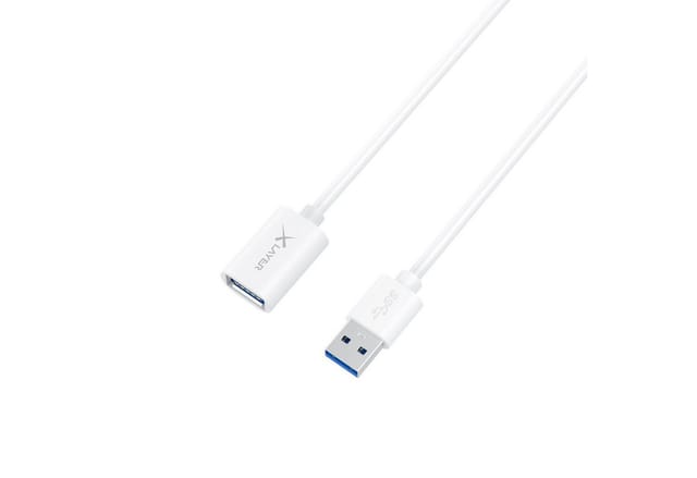 XLAYER 217692 - USB 5 Gb/s Kabel, A Stecker auf A Buchse, 1,5 m, weiß