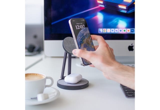 XLAYER 220290 - Qi-Ladestation, MagSafe, 2in1, iPhone / AirPods, 15 W