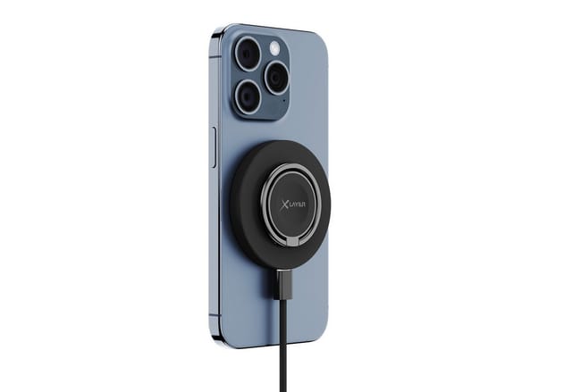 XLAYER 220312 - Magnet-Ladegerät, schwarz, iPhone / Apple Watch