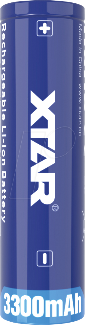 XTAR 18650-3300 - Industriezelle, 18650, 3,6 V, 3300 mAh, 1er-Pack