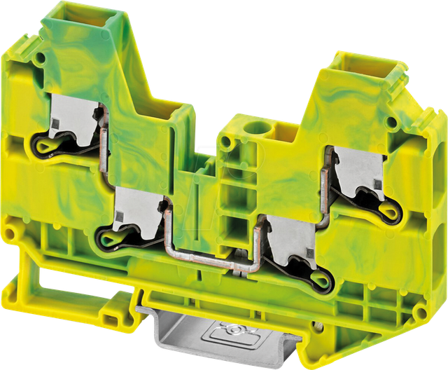 XTV 6 QUATTRO PE - Schutzleiterklemme XTV Push-X, 6 mm² - grün-gelb