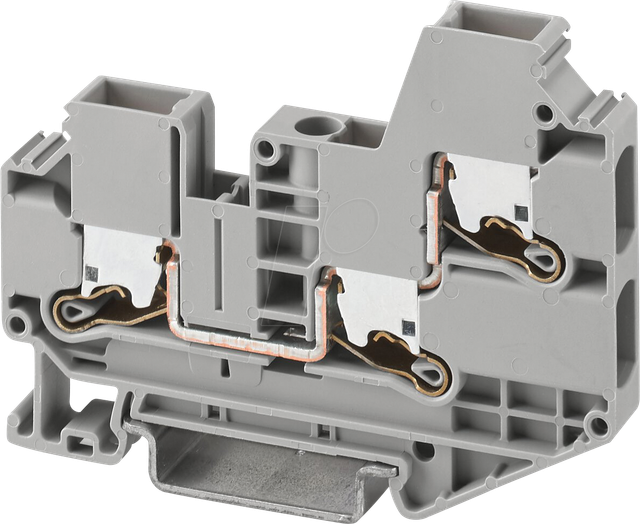 XTV 6 TWIN - Durchgangsklemme XTV Push-X, 6 mm² - grau