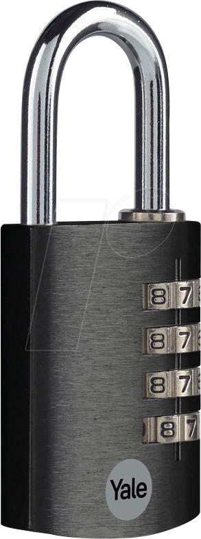 YE YE3CB381311BK - Zahlenschloss, Aluminium, 4 Zahlenreihen, 38 mm