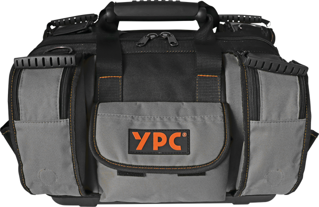 YPC BG00001BKGY - ''Craftsman'' Werkzeugtasche XXL, Grau-Schwarz, 42x30x25cm