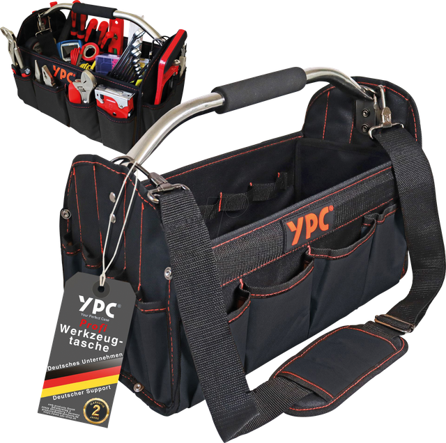 YPC BG00004BKBK - ''Carrier'' Werkzeugkorb XL, Schwarz, 40,5x30x19,5cm