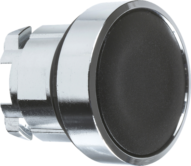 ZB4BH02 - Drucktaster, Frontelement, Harmony XB4, 22mm, schwarz, rastend