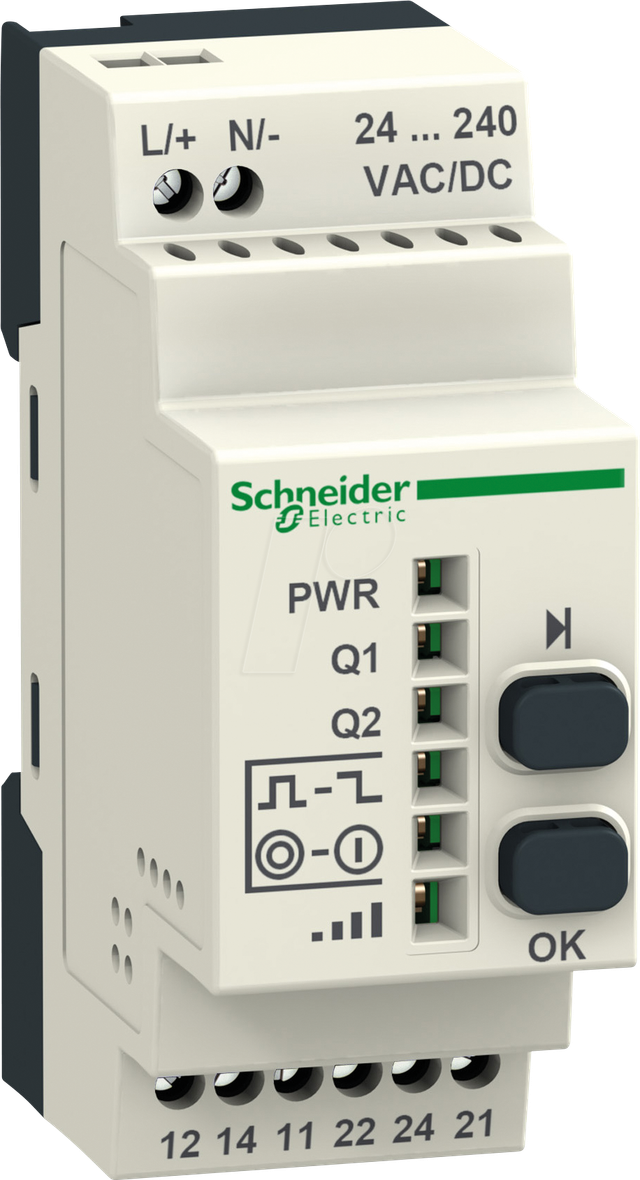 ZBRRD - Programmierbarer Receiver, 2 Relais, 2 Drucktaster, 6 LEDs