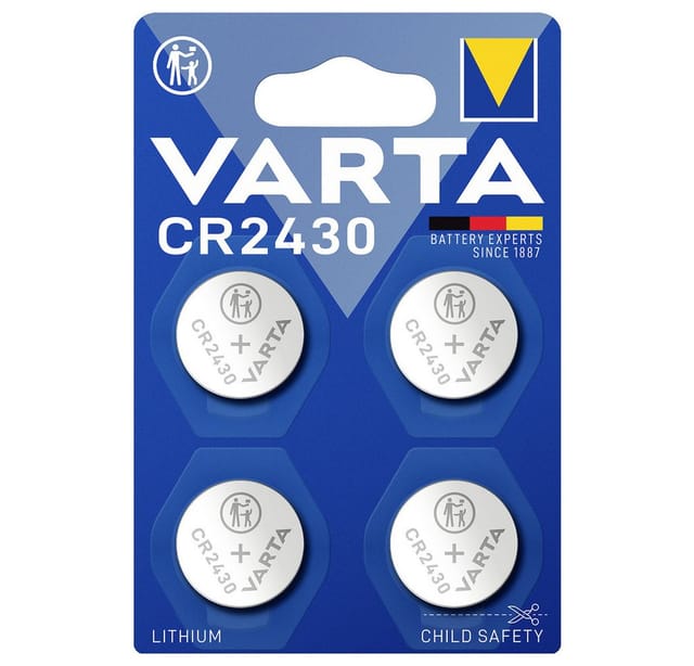 CR 2430 VAR 4X - Lithium-Knopfzelle CR2430, 24,0x3,0 mm, 4er-Pack
