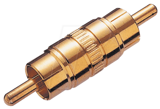 CS-2 - Cinch Stecker auf Cinch Stecker, vergoldet