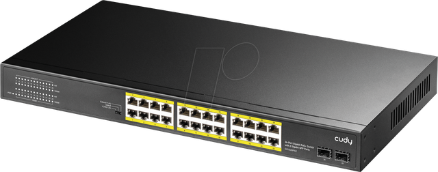 CUDY GS1028PS2 - Switch, 24-Port, Gigabit Ethernet, PoE+, SFP