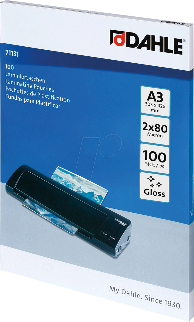 DAHLE 71131 - Laminierfolien, DIN A3, 80 mic, 100 Stück