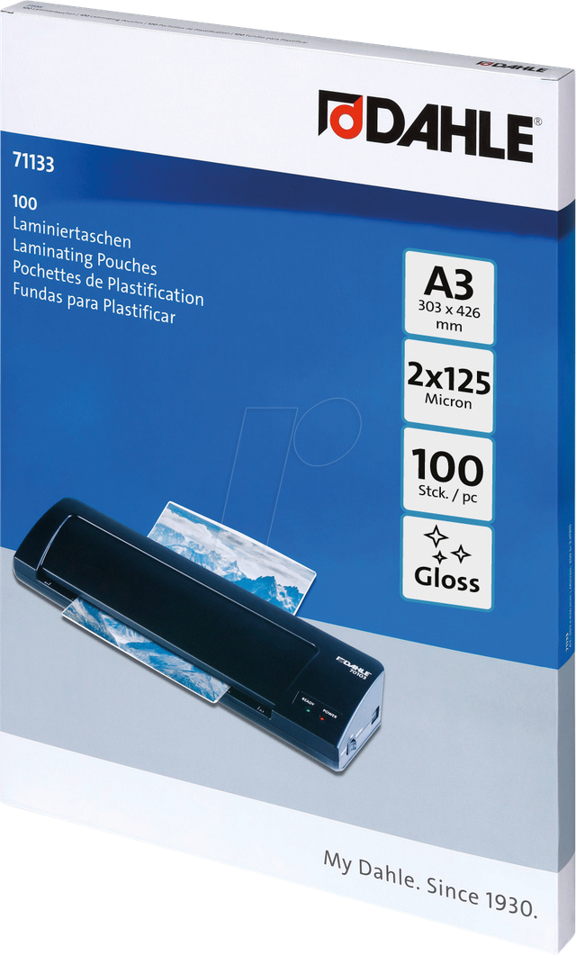 DAHLE 71133 - Laminierfolien, DIN A3, 125 mic, 100 Stück