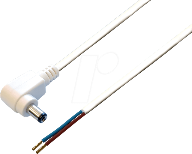 DC AKW 5025 - Adapterkabel, gewinkelt, 2000 mm, DC-Stecker auf freies Ende