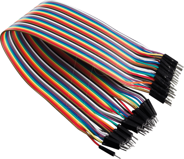 DEBO KABELSET15 - Entwicklerboards - Steckbrückenkabel, 40 Pole, m/m, 30 cm