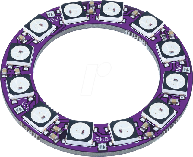 DEBO LED RING12 - Entwicklerboards - LED-Ring, RGB, 12 LEDs, WS2812