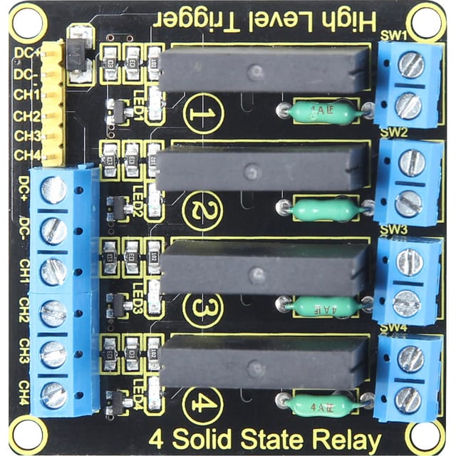 DEBO RELAY 4WAY - Entwicklerboards - 4-Wege-Solid-Relais, 5V, 240V/2A