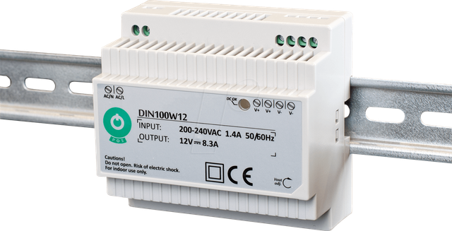 DIN100W24 - Schaltnetzteil, Hutschiene, 99,6 W, 24 V, 4,15 A