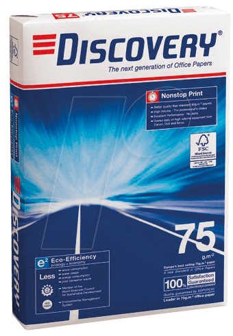 DISCOVERY 75G - DIN A4, Papier, 75 g/m², 500 Blatt, gelocht