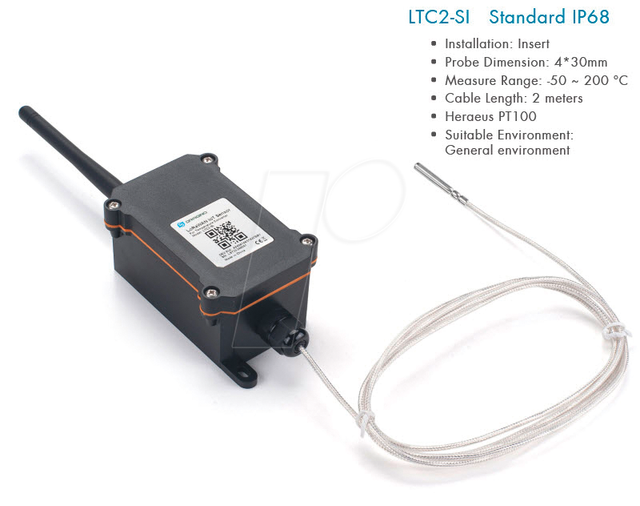 DRA LTC2-SI - LoRaWAN Temperatur Transmitter, Standardsensor