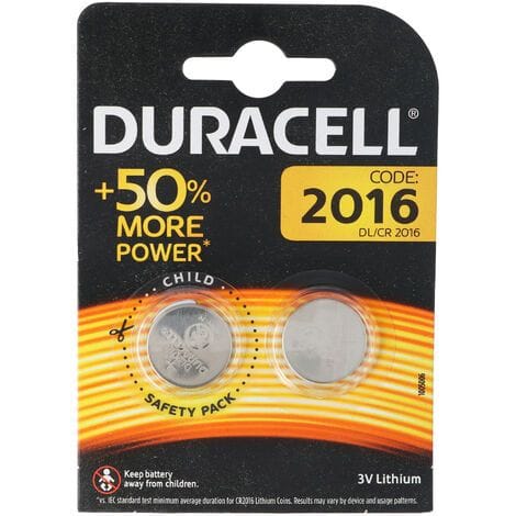 DURA CR2016 X2 - Lithium-Knopfzelle, CR2016, 3V, 20,0x1,6 mm, 2er-Pack