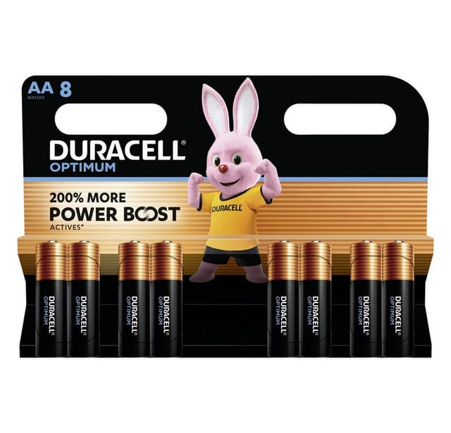 DURA OPT AA8 - Duracell Optimum, Alkaline Batterie, AA (Mignon), 8er-Pack