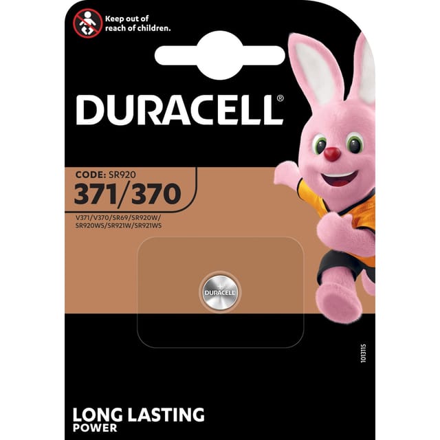DURA SR691 - Silberoxid-Knopfzelle, 370/371, SR69, 1,5 V, 1er-Pack