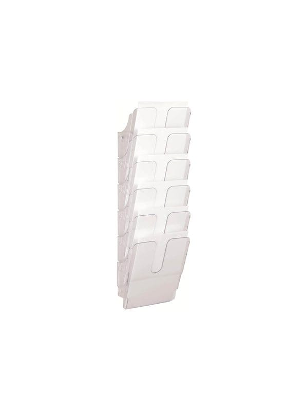 DURAB 1700008401 - Prospekthalter, A4, 6 Fächer, transparent