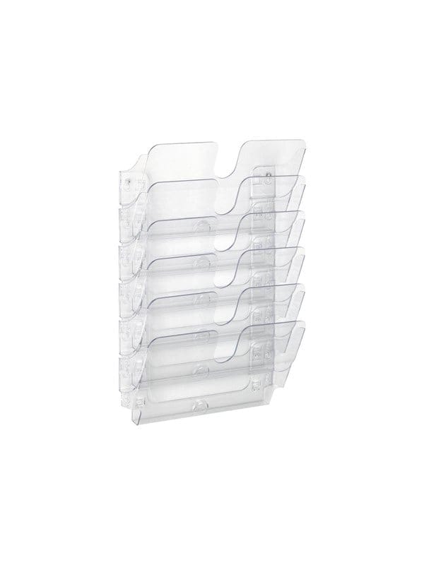 DURAB 1700014401 - Prospekthalter, A4, quer, 6 Fächer, transparent