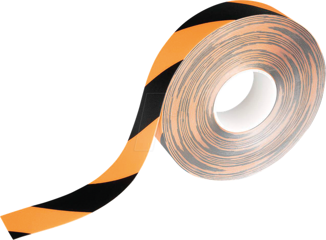 DURABLE 1043130 - Bodenmarkierungsband, gelb/schwarz, ablösbar, 50mm x 30 m