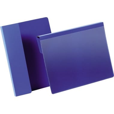 DURABLE 172207 - Kennzeichnungstasche mit Falz, A5 quer, blau, 50 Stück