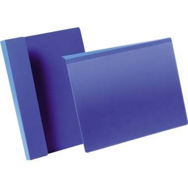 DURABLE 172307 - Kennzeichnungstasche mit Falz, A4 quer, blau, 50 Stück